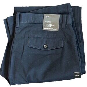 Banana Republic Boot Leg Chinos Men’s Sz 35/36 NWT Classic Heritage Timeless
